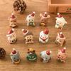 Claus Mini Animal Toys Dollhouse Decor Micro Landscape Desktop Ornaments Cartoon Christmas Figurine