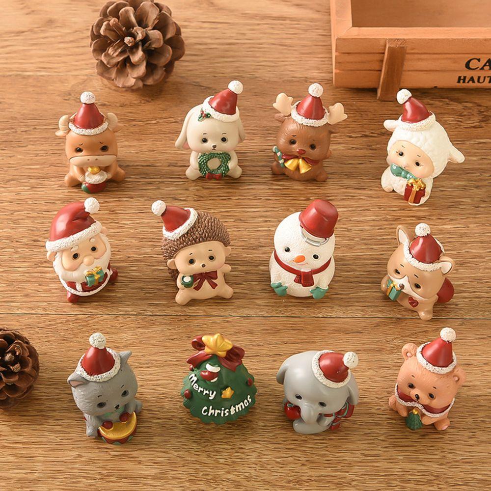 Игрушки Кукла Деда Мороза Кукольный домик Декор Настольные украшения Микроландшафт Мультяшная Рождественская фигурка
