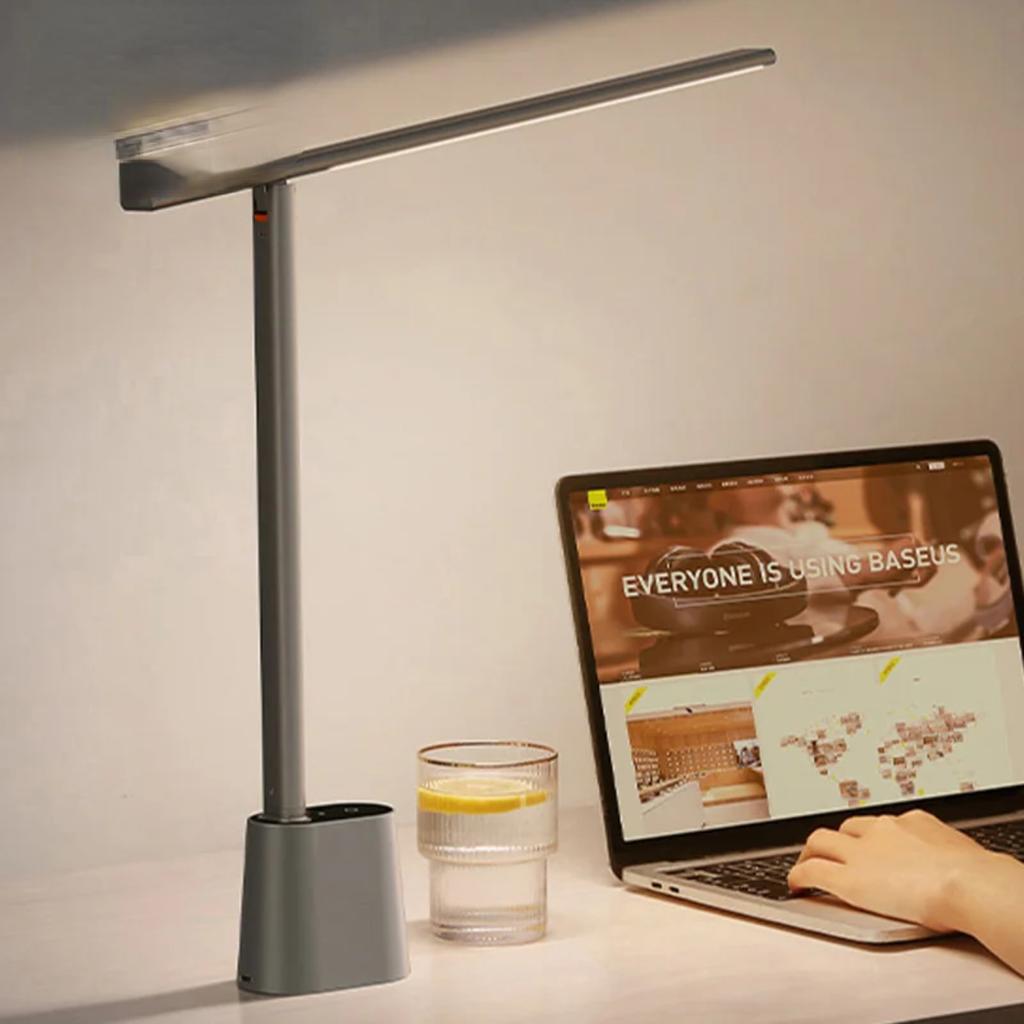 New LED Desk Lamp Eye Protect Study Dimmable Office Light Foldable Table Lamp Smart Adaptive Brightness Bedside Lamp For Read
