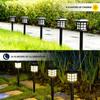 2pack Solar Lawn Lights Outdoor Waterproof Courtyard Landscape Lights Garden Villa Courtyard Decorative Floor Mounted Warm Lights