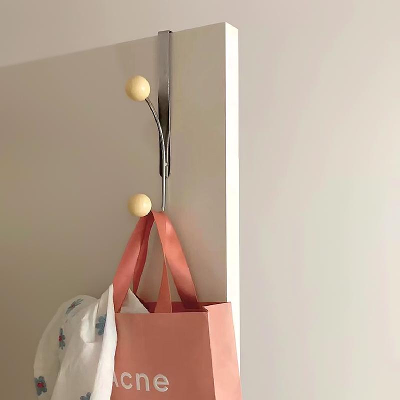 1 шт. крючок для хранения железа кремового цвета, практичный крючок за дверью, не требующий пробивки, крючок для пальто и шляпы