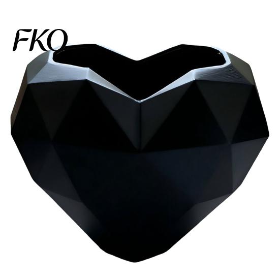 Stress Relief Planter Geometric Heart Shape Flowerpot, Decorative Flower Pot for Indoor Outdoor Garden Outdoor, Creative Love Home Balcony