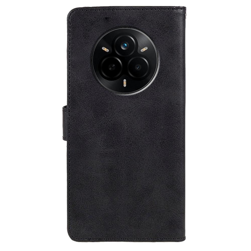 For Realme 14 Pro 5G Case PU Leather Wallet Protective Phone Cover Calf Texture