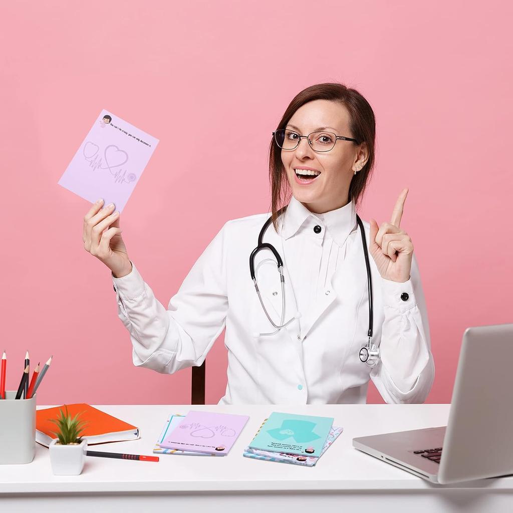 Chinco 8 Pcs Funny Nurse Notepads Nurse Sticky Notes Self Adhesive Sarcastic Memo Pads Office Supplies for Hospital Nursing School Coworkers Writing