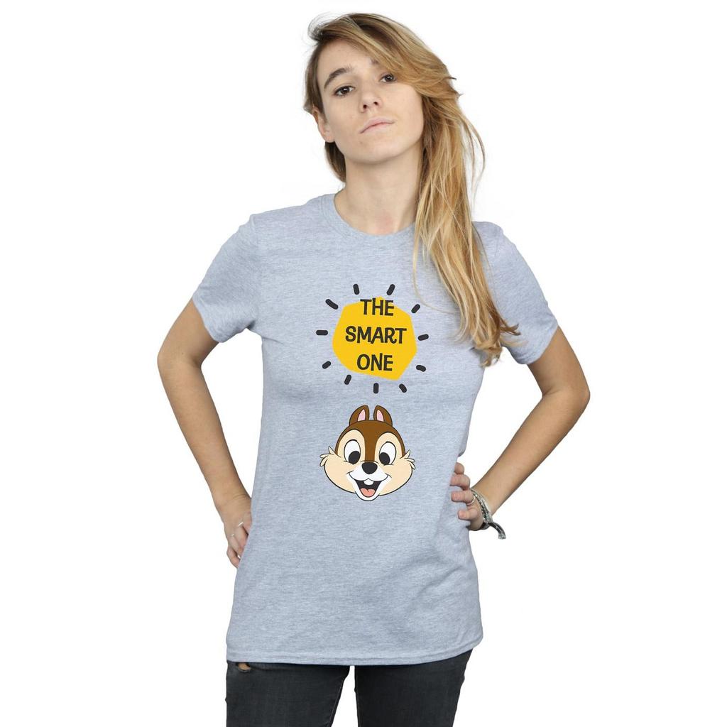 Disney Womens/Ladies Chip N Dale The Smart One Cotton Boyfriend T-Shirt