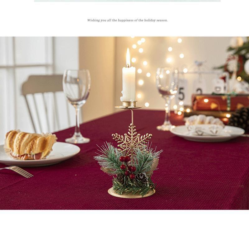 Рождественская железная менора, украшения для оконного стола, семейные рождественские праздничные украшения