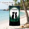 Hunter × Hunter Custom Name Printed Beach Towel Personalized Soft Towel For Swimming Beach Travel