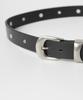Кожаный ремень MILLO ARCHIVE с заклепками и люверсами [Черный]