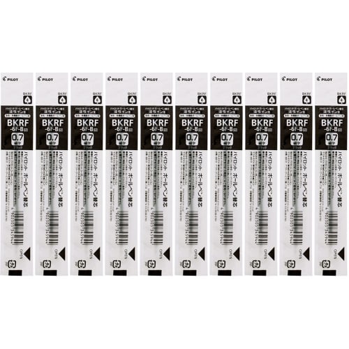 Pilot Ballpoint Pen Refill BKRF-6F-B 0.7mm 10 Sets Black