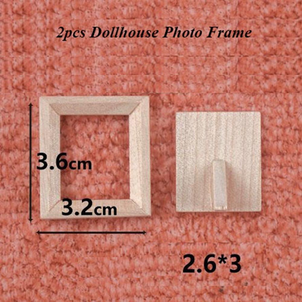 2 шт. Аксессуары для DIY Деревянная фоторамка Мини-дисплей для фото Высококачественная модель имитации мебели