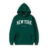 Men Women New York U.S.A City Hoodies Fashion Letter Printed Graphic Sweatshirts Loose Casual Harajuku Hooded Pullover Sportwear