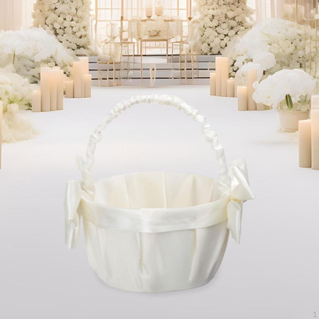 Свадебная корзина с цветами для девочек в западном стиле, свадебные аксессуары для невесты