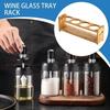 Стеклянная подставка для бутылок с маслом с несколькими отделениями, 4 отверстия, кухонная полка для хранения, для использования в ресторане