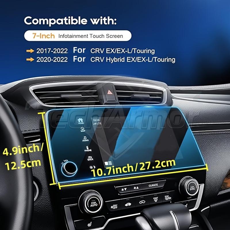 Car Tempered Glass Protective Film For Honda CR V 2017- Auto GPS Navigation Screen Protector Display Interior Accessories