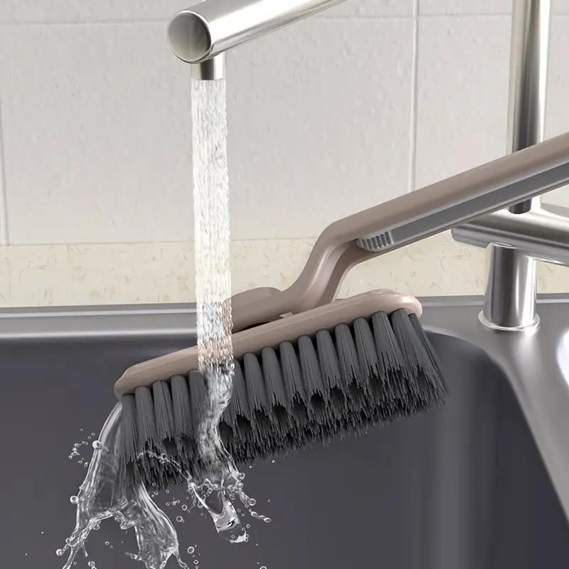 Многофункциональная вращающаяся щетка для чистки 2 в 1, V-образное соединение, 360-градусная жесткая щетина для чистки плитки в ванной и затирки на стенах