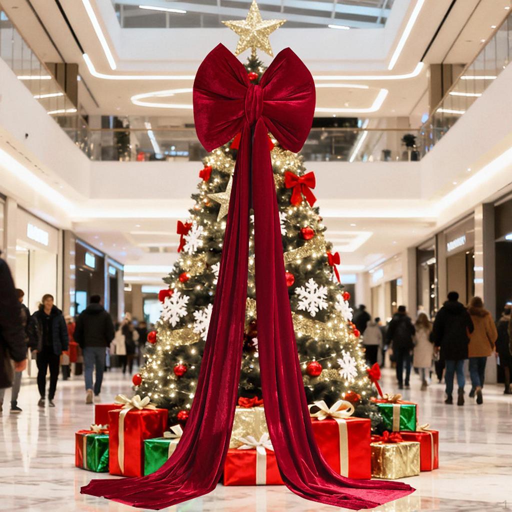 Большой Рождественский Бант Бант-бабочка Домашний Гигантский Бархатный для Забора Помолвка Переднее Крыльцо Колонны