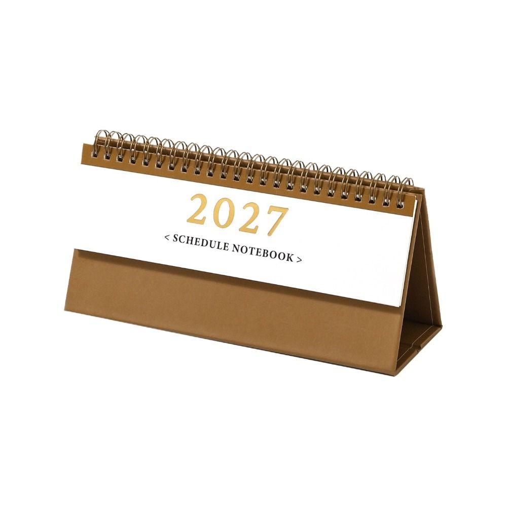 Creative 2027 Desktop Calendar Thick Paper Time Manegement Organizers Desktop Decoration