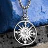 Простые украшения из нержавеющей стали с символом компаса: ожерелья с подвеской для мужчин и женщин в стиле панк-хип-хоп, аксессуары, подарки.