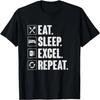 Ешь Спи Преуспевай Повторяй Смешная Винтажная Ретро Футболка Excel