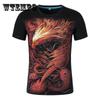 Футболка с 3D принтом «Пламя Феникса», летние повседневные мужские и женские топы с короткими рукавами большого размера