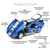 Масштаб 1:32 Shelby Cobra Huayra BC Модель Спортивного Автомобиля Игрушка Изысканный Интерьер Музыка Свет Модели с Оттягиванием Назад Металлические Литые Игрушки