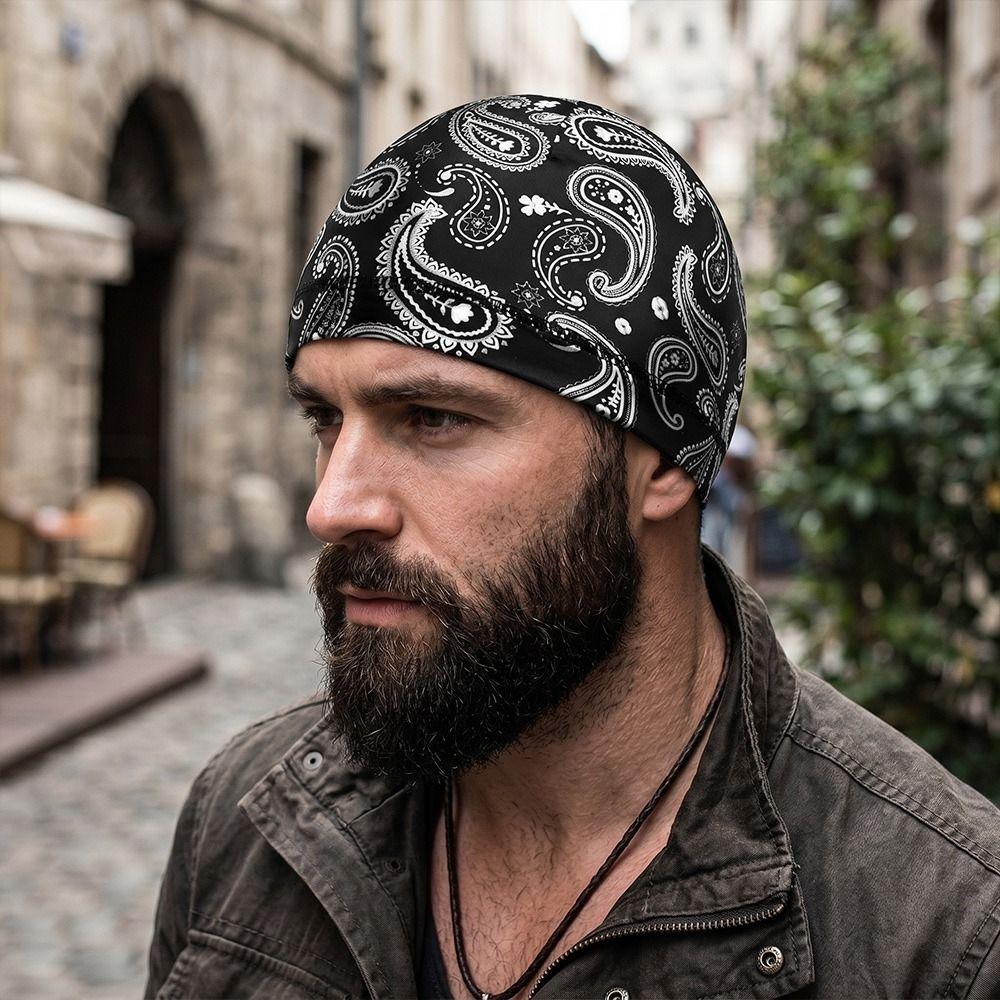 Breathable Bandana Headscarf Paisley Print Pirate Hat Cycling Head Wrap Outdoor Activities