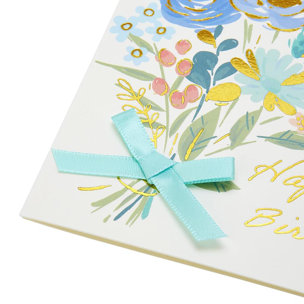 Открытка на день рождения Sanrio Букет Голубая поздравительная открытка Возможна отправка за границу SANRIO 981346 BD183-3
