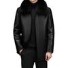 Down Jacket Winter Plus Size Men's Mid-length Thickened Sheepskin Leather Down Jacket Leather Jacket Leather Jacket Middle-aged and Elderly