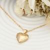 Gift Forever and Always Carved Chain Friend Necklace Photo Picture Locket Pendant Heart Shaped