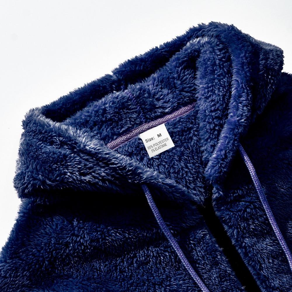 2025 Американский стиль Осень/Зима Куртка Мужская Толстая Теплая Двусторонняя Флисовая Куртка Свободный Кардиган на Молнии Повседневная Куртка с Капюшоном