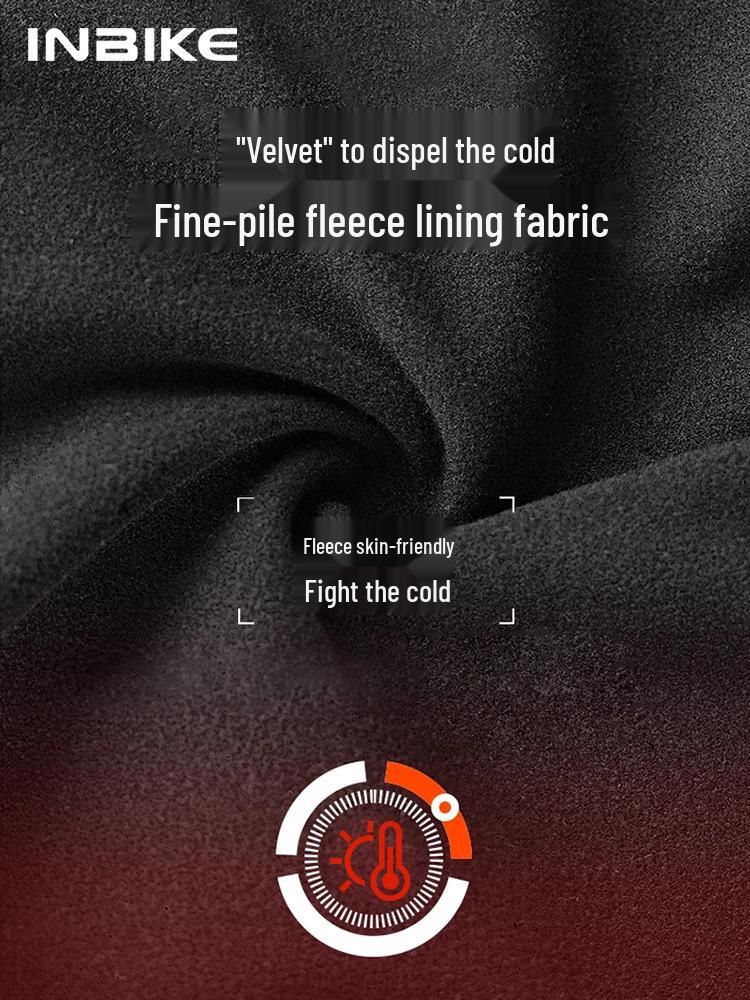 Женские флисовые велосипедные штаны-полукомбинезон INBIKE с высокой талией, карманами и ремнем для осенне-зимнего шоссейного велоспорта
