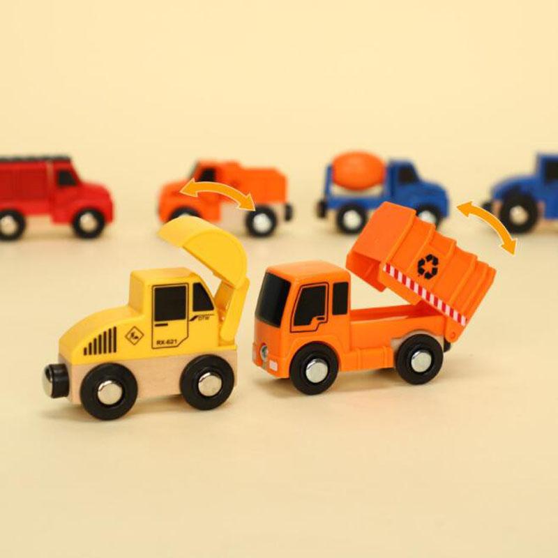 Деревянный магнитный поезд игрушечный локомотив деревянная железнодорожная машина аксессуары игрушки для детей подарки Fit Wood Biro Thomas Tracks