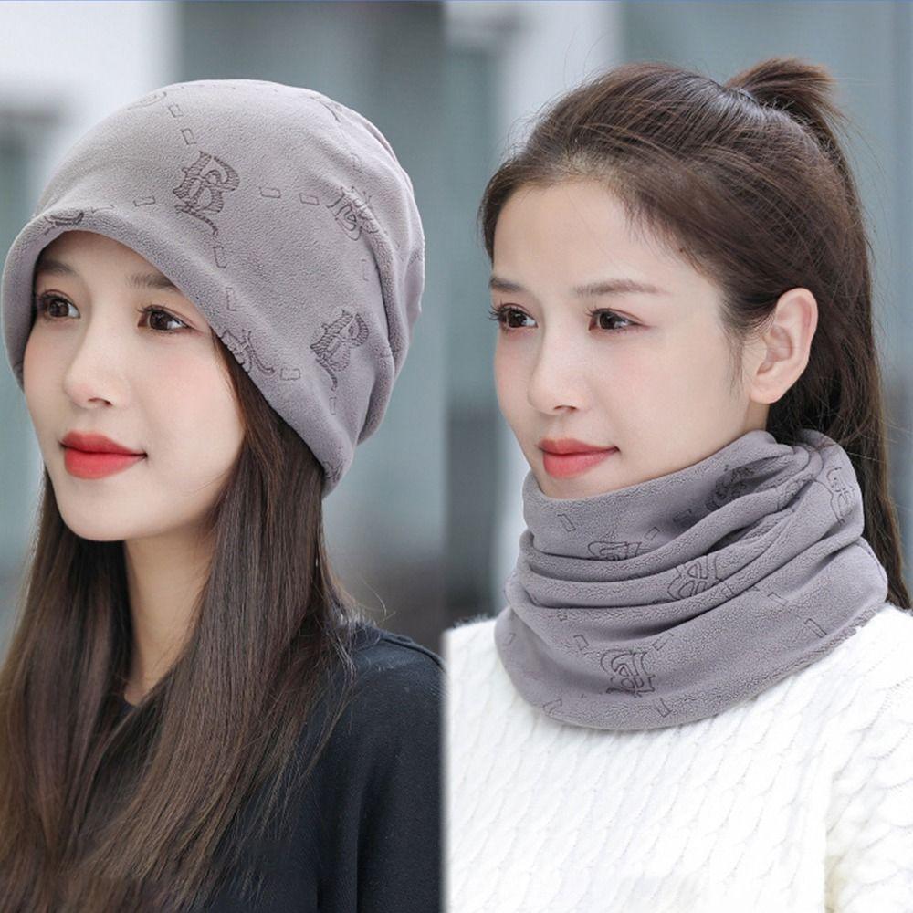 Thickened Lining Neck Warmer Polyester Pullover Cap Fashion Neck Scarves
