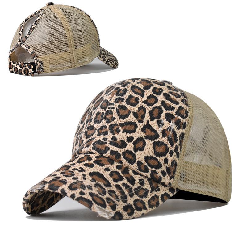 Бейсболка с леопардовым принтом и завязанным хвостом. Кепка для импортных товаров. Женская летняя, весенняя и осенняя кепка с солнцезащитным экраном. Однотонная кепка с козырьком.