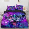 Комплект постельного белья с изображением животных, 3D-принт, лиса, дракон, волк, тигр, милый, крутой стиль, комплект постельного белья размера «king-size», полиэстер, покрывало