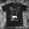 Cat Bat Skull Shirt Plus Gothic Goth Occult Energy Punk Grunge Pentacle Star Pentagram Satanic Baphomet#Color(1)