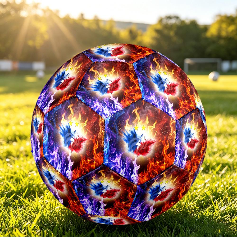 France Football Напечатанный Размер 5 Футбольный Мяч Износостойкий Стандартный Тренировочный Мяч для Взрослых Подарок для Фанатов для Матчей в Помещении и на Открытом Воздухе Спортивный