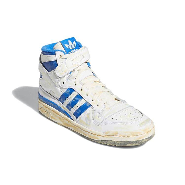 adidas Forum 84 High Worn Синие кроссовки унисекс Белая обувь-Белый GZ6467