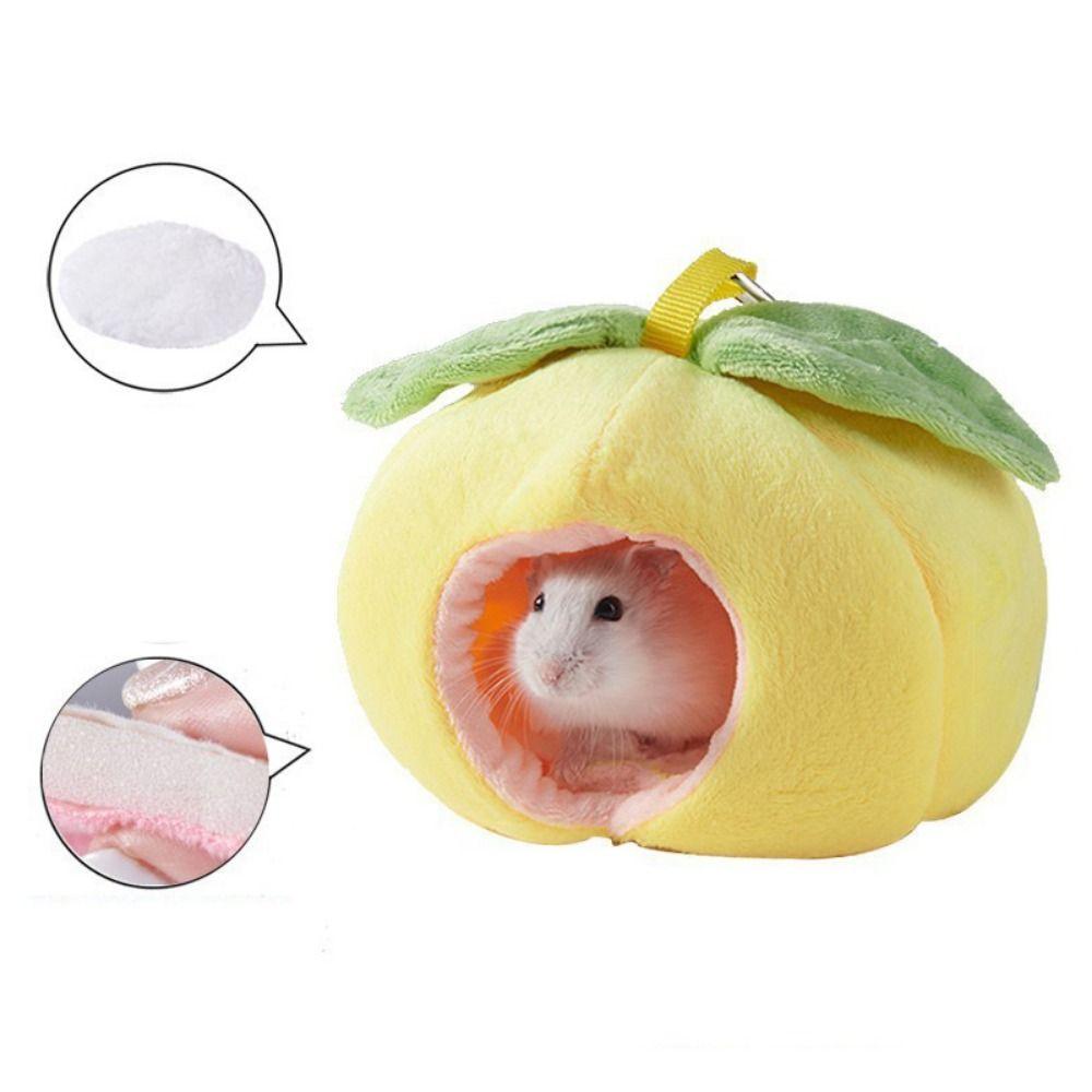 Cartoon Hanging Hamster Hammock Fruit Shape Hamster Cotton House Guinea Pig Nest Winter