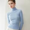 Women's Slim Fit Seamless Turtleneck Sweater - 100% Pure Cashmere, Flattering High Neck Knit Base Layer