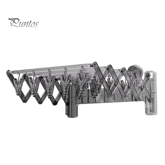 Выдвижная сушилка для носков с 20 зажимами Складная конструкция Простая в установке Экономящая место Расширяемая настенная сушилка