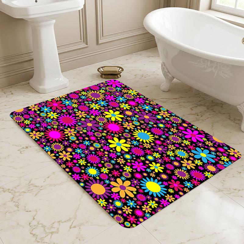 Flower Power Living Room Nonslip Area Rug Soft Carpet For Bedroom Game Playroom Sofa Office Home Decor Doormat Christmas Gift C9302657
