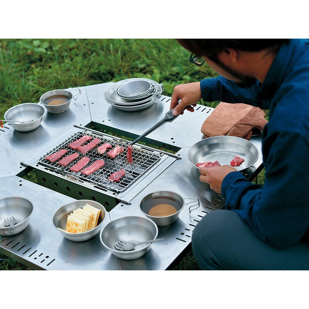 Snow Peak Щипцы Pitts из нержавеющей стали для барбекю Yakiniku с конической конструкцией, устойчивые к коррозии, для кемпинга на открытом воздухе CS-370