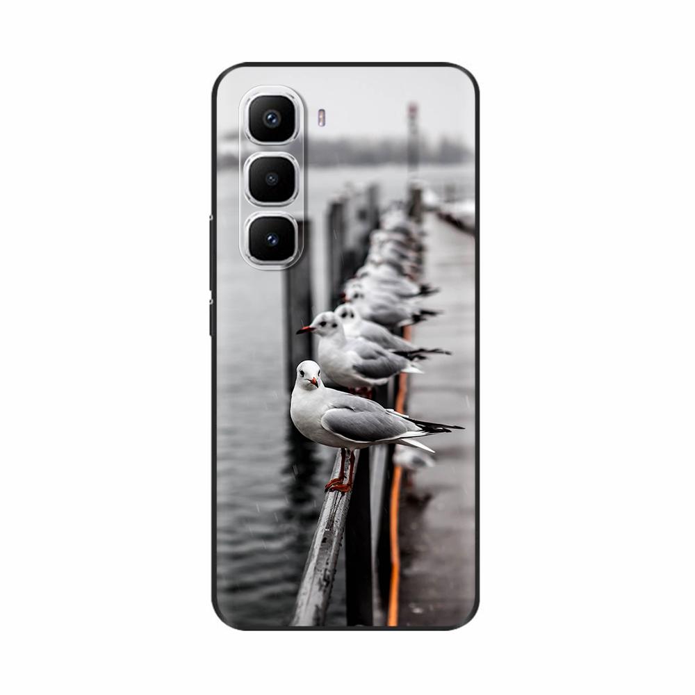 Чехол для Infinix Hot 60 Pro Plus Силиконовый Милый Кот Панда Модный Цветок Любовь Расписной Чехол для Телефона Для Infinix Hot 60 Pro Hot60 Pro