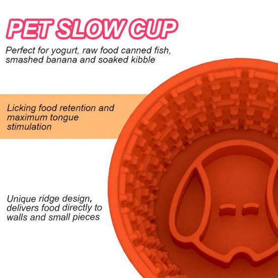 Миска-лизун для медленного кормления собаки способствует здоровому и спокойному питанию. Текстурированная силиконовая миска для собаки с присоской для всех размеров собак. Уход и время еды.