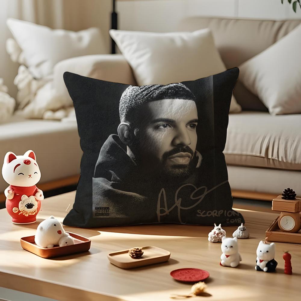 D-Drake For All The Dogs Чехол на подушку из шелковистого короткого плюша с потайной молнией Пылезащитный чехол на диванную подушку для домашнего декора