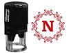 Printtoo Self Inking Octagon Celtic Swirl Frame Alphabet N Monogram Initial Office Стационарный R-40 Rubber