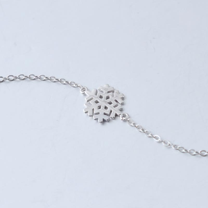 Weiheng s925 Silver Mori Style Snowflake Bracelet - Fresh Simple Women's Jewelry