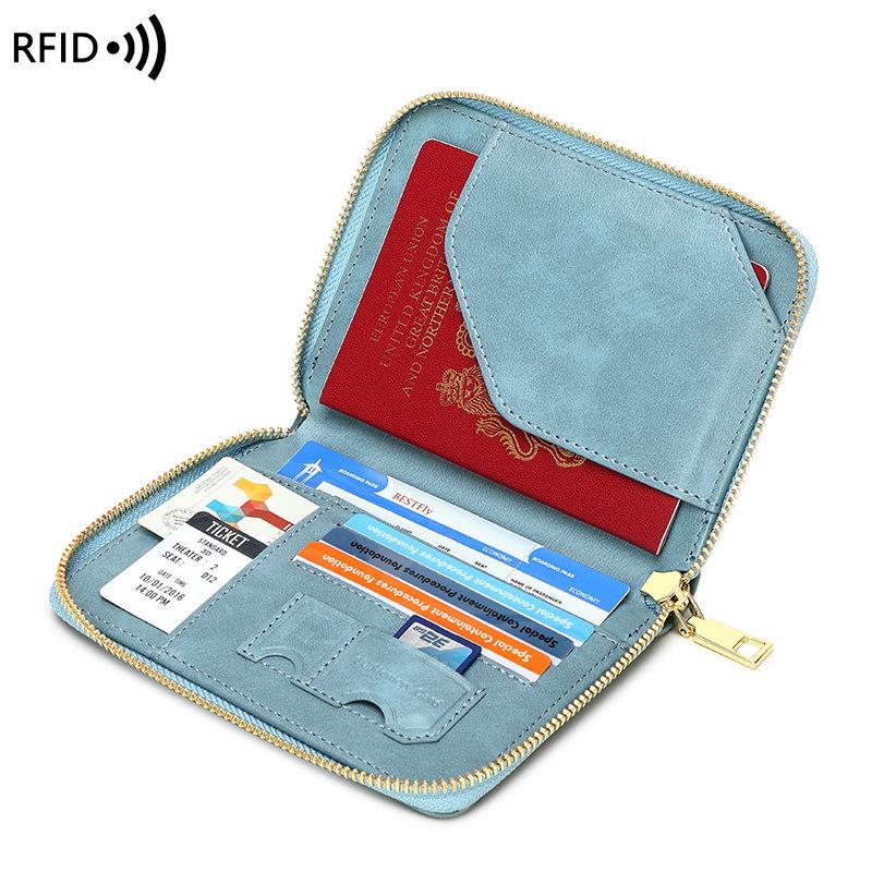 Многофункциональная дорожная сумка для документов и держатель для паспорта с RFID-защитой от кражи