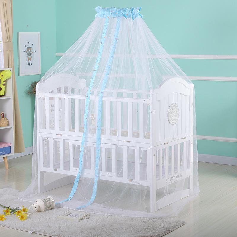 Summer Mosquito Net Baby Canopy Bed Net Stand Infant Cot Dome Mosquito Netting Hanging Bed Curtain Support Foldable Crib Tent